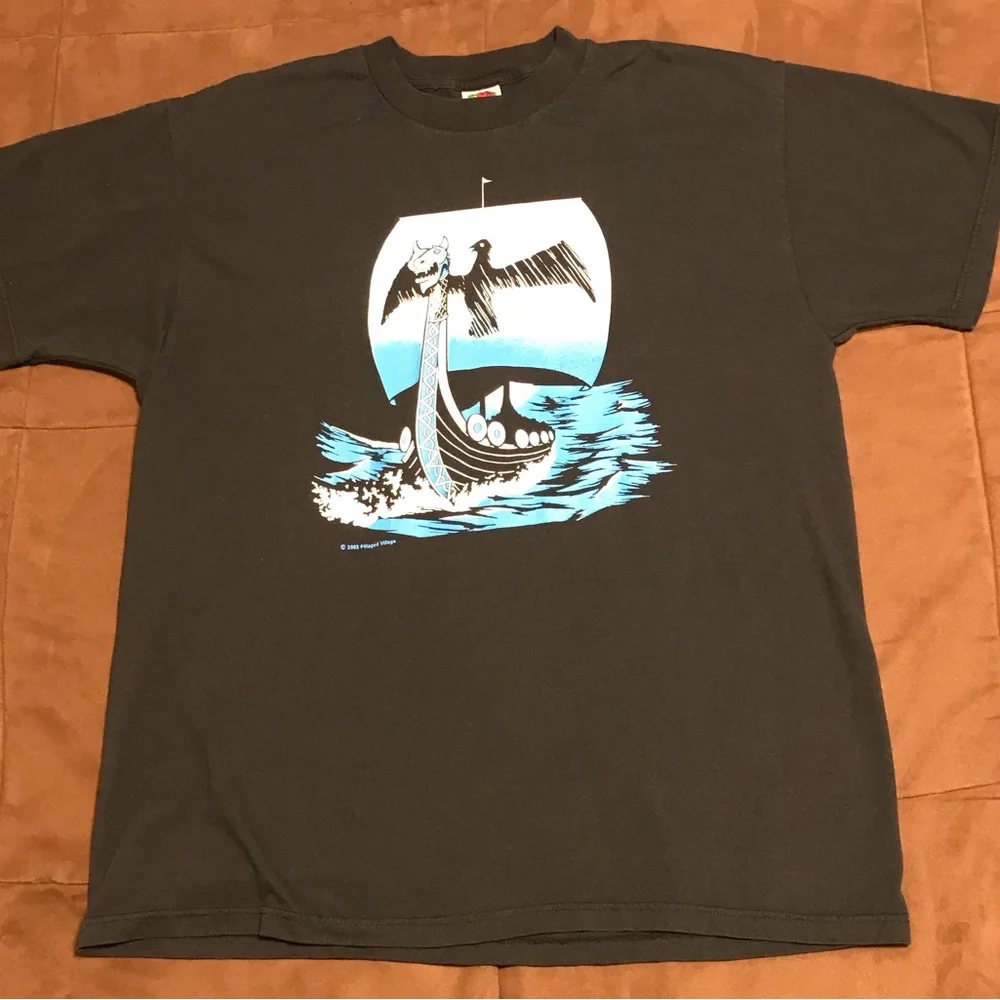Viking World Tour, 793–1066. 2002 XL T-shirt made by the Pillaged Village - Picture 2 of 4